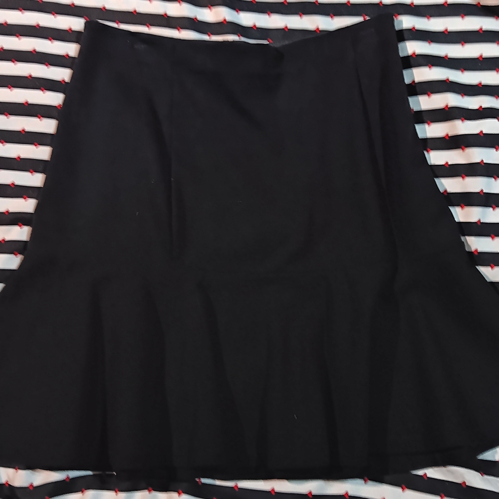 Black FLOUNCE-HEM MINI Skirt SZ M